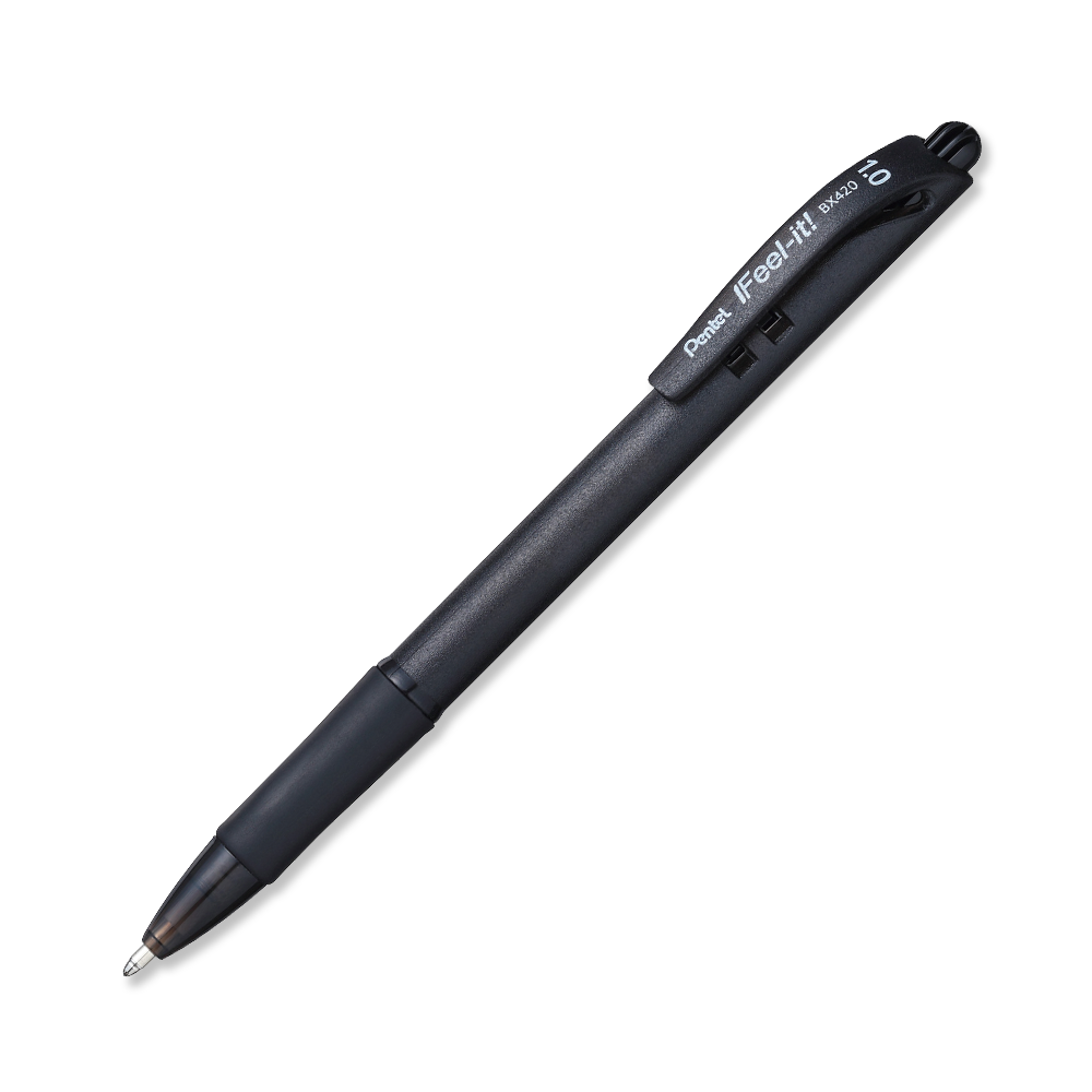 BOLIGRAFO FEEL-IT BX420 1.0MM NEGRO PENTEL E.12 C.1152