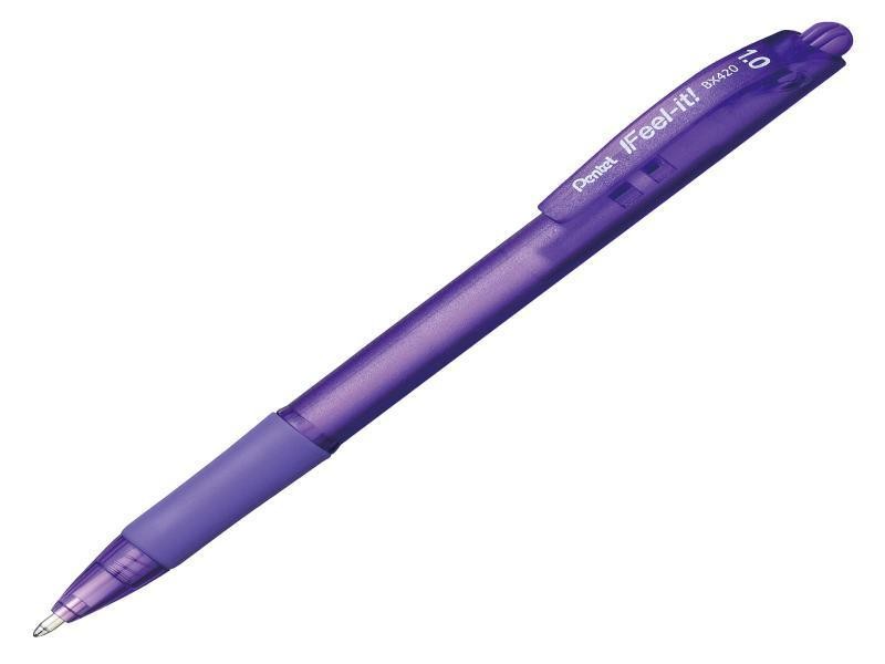 BOLIGRAFO FEEL-IT BX420 1.0MM VIOLETA PENTEL E.12 C.1152