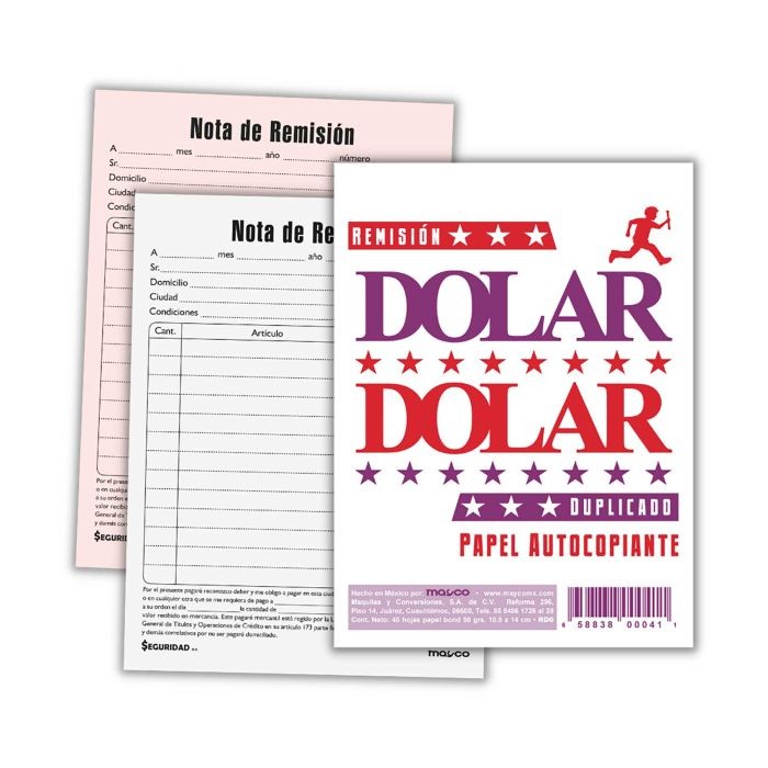 REMISION 18 CTA. DUPLICADO AUTOCOP. 44H.DOLAR RD-6 10200