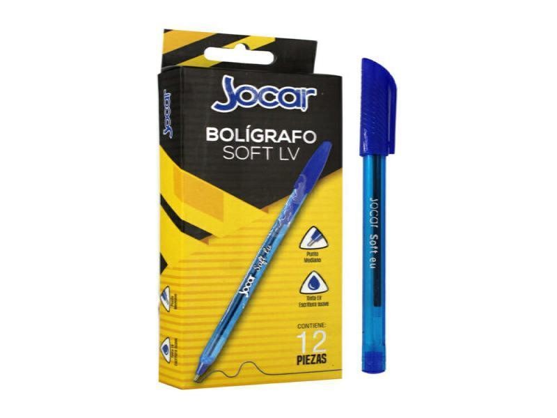 BOLIGRAFO SOFT JOCAR 1.00 MM AZUL MOD.BA12A E12 C1200