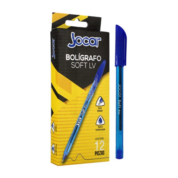 BOLIGRAFO SOFT JOCAR 1.00 MM AZUL MOD.BA12A E12 C1200