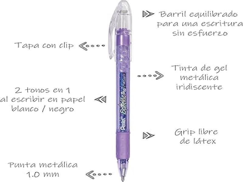 BOLIGRAFO MET. SPARKLE POP K91 0.7MM VIOLETA PENTEL 12576