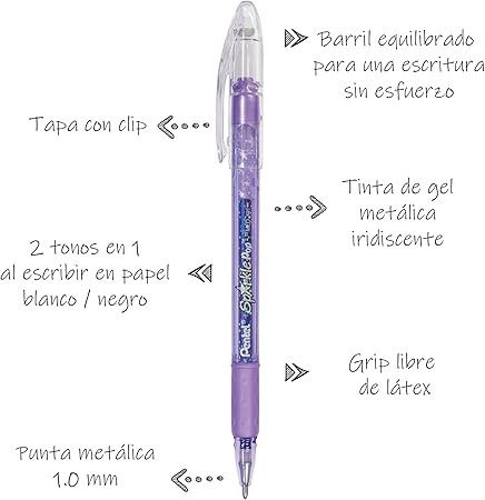 BOLIGRAFO MET. SPARKLE POP K91 0.7MM VIOLETA PENTEL 12576