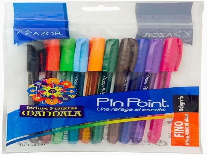 BOLIGRAFO PIN POINT AZOR 0.7MM COL.BASIC-FASH. BOL.C10 24