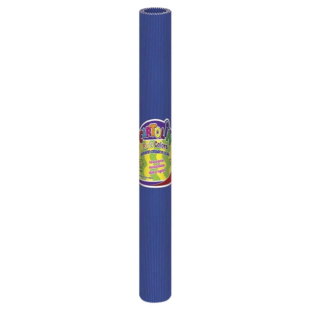 CARTON CORRUGADO MET. 77X54CM. AZUL REY 280GR.1050200