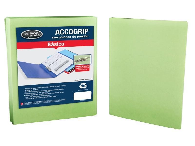 FOLDER CPALANCA OFI. VERDE CL. ACCOGRIP P-0975 E.4 C.48