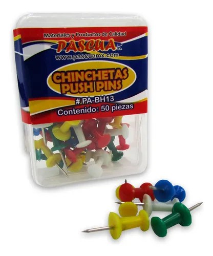 CHINCHETAS PLAST. CJA. COL. SURT. C50 PZ. PASCUA 10240