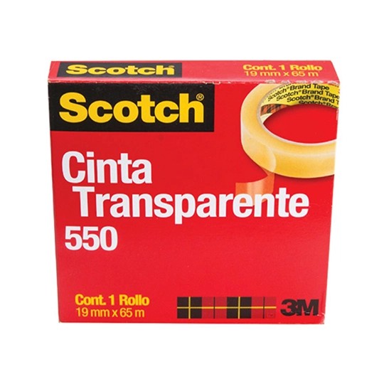 CINTA ADH. 19X65M. TRANSP. SCOTCH 550 3M E12 C48