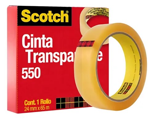 CINTA ADH. 24X66M. TRANSP. SCOTCH 550 3M E12 C36