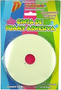 CINTA DE FOAMY ADHESIVA 19MMX5MTS DOBLE CARA 2MM E24
