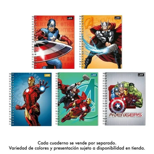 CUADERNO PROF. LOS VENGADORES DIPAK ESP. RAY 90H.COMB C.24