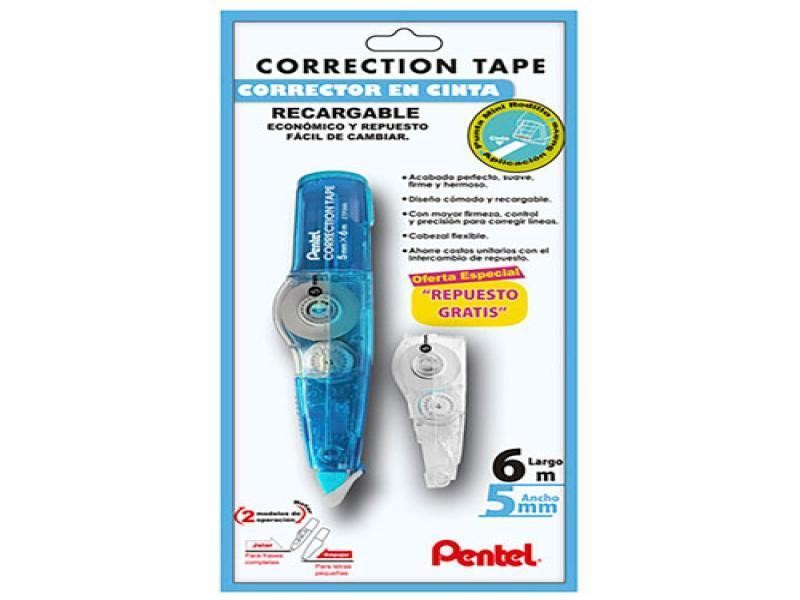 CORRECTOR CINTA 6.0MMX5MM PENTEL ZTP205BPM BL. C1 REP 12