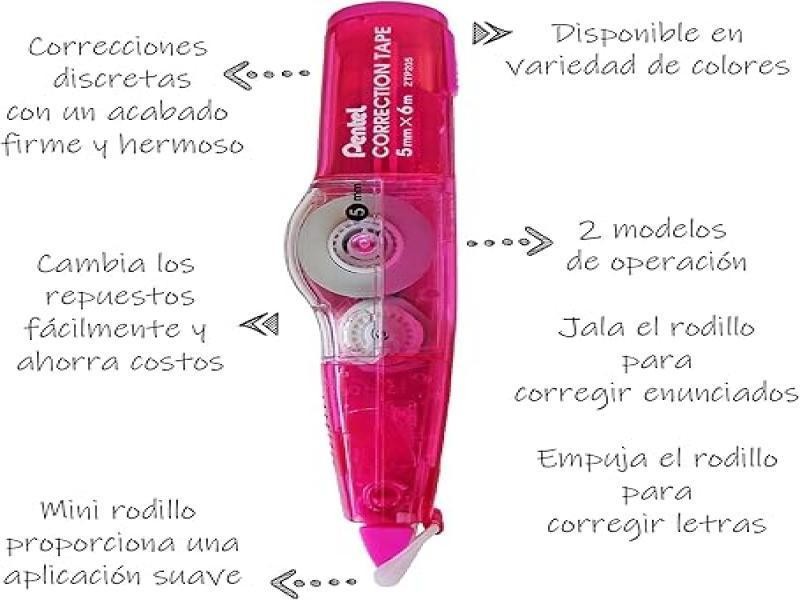 CORRECTOR CINTA 6.0MMX5MM PENTEL ZTP205BPM BL. C1 REP 12