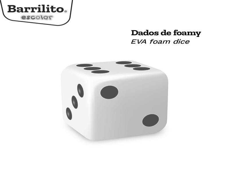 DADOS DE FOAMI JUMBO 50X50X50MM. BARRILITO E12 C576