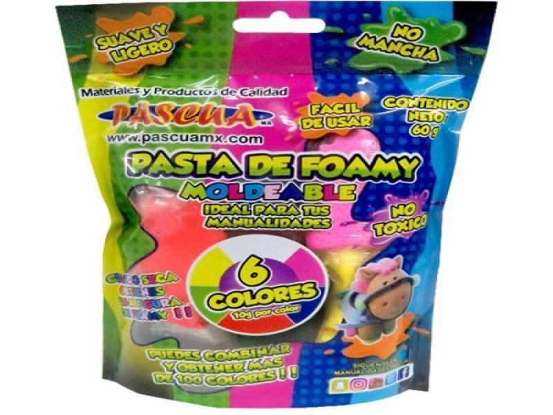 FOAMY MOLDEABLE 60G. PAQ.C6 MIX BASIC. PASCUA E.24 C.96