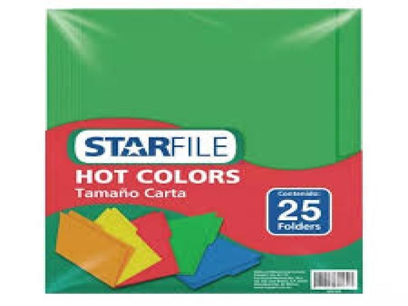 FOLDER BITONO CTA. STARFILE VERDE PAQ.C25 C.20