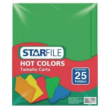 FOLDER BITONO CTA. STARFILE VERDE PAQ.C25 C.20