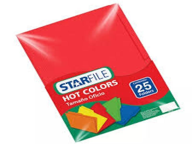 FOLDER OFI. HOTCOLORSFLASHFILE INT. ROJO PAQ.C25 C.20