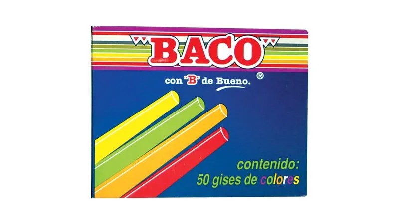 GIS MOLDEADO CAJA C50 COLORES BACO C.36