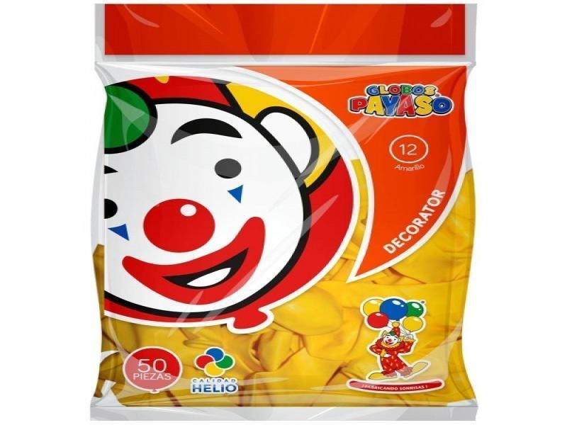 GLOBOS DECORATOR 12 BOL.C50 AMARILLO CANARIO C.60