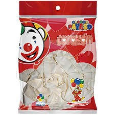 GLOBOS PAYASO H-10 FIG. CORAZON BOL.C50 BLANCO C.80