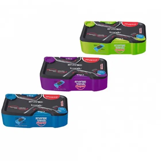 CAJA LAPICERA PLAST. TRENDY BOX MAPED VCOL. E.6