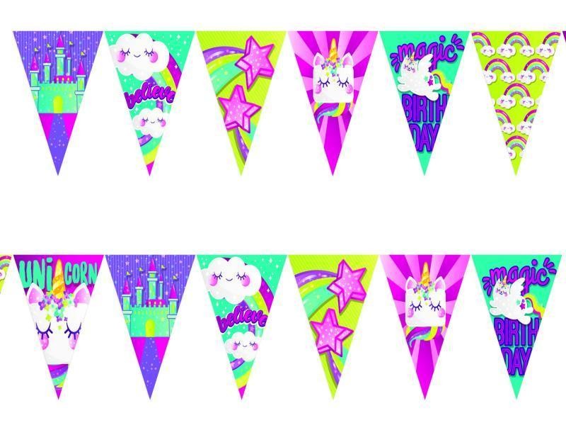 LETRERO BANDERIN UNICORNIO 1552 PADI BOLSA C1 PZA. C.25
