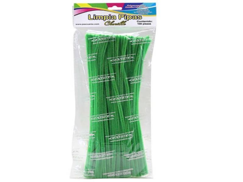 LIMPIAPIPAS BOL. C100 PZ. VERDE BANDERA PASCUA C.100