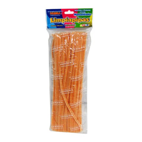 LIMPIAPIPAS BOL. C100 PZ. NARANJA PASCUA C.100