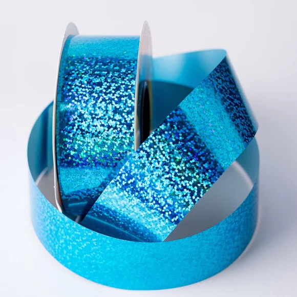 LISTON 9 HOLOG. AZUL TURQUESA COLOR-S 40M. C.32