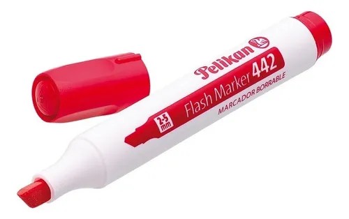 MARCADOR PPIZ. GRUESO FLASH 442 PLAST. ROJO E.10 C.480