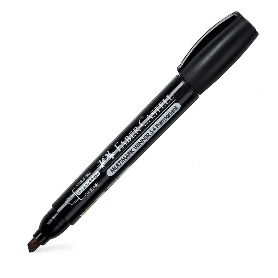 MARCADOR PERM. GRUESO PLAST. FABER 54E NEGRO E12720