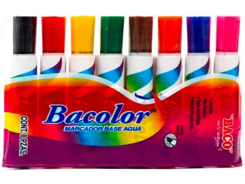 MARCADOR AGUA GRUESO EST.C8 BACOLOR C.36