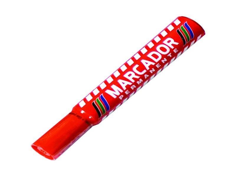 MARCADOR PERM. GRUESO PLAST. BACO ROJO E12 C288