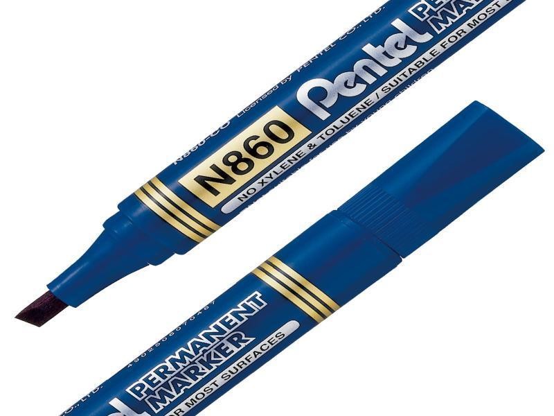 MARCADOR PERM. GRUESO PLAST. N860-C PENTEL AZUL E12 C576