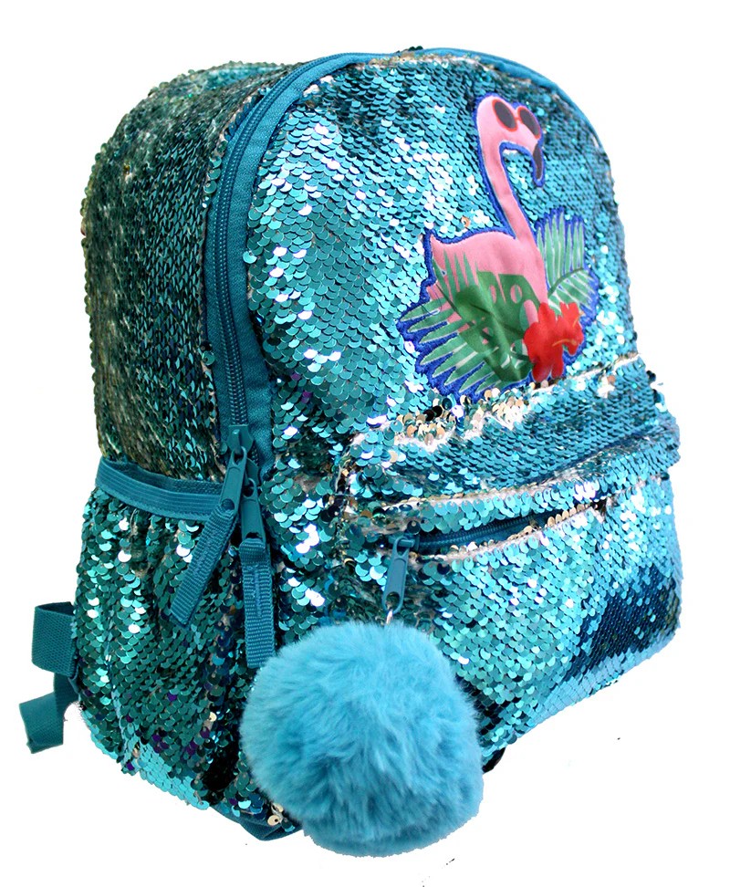 MOCHILA KINDER NIÑA FLAMINGO LENTEJUELA STW1940