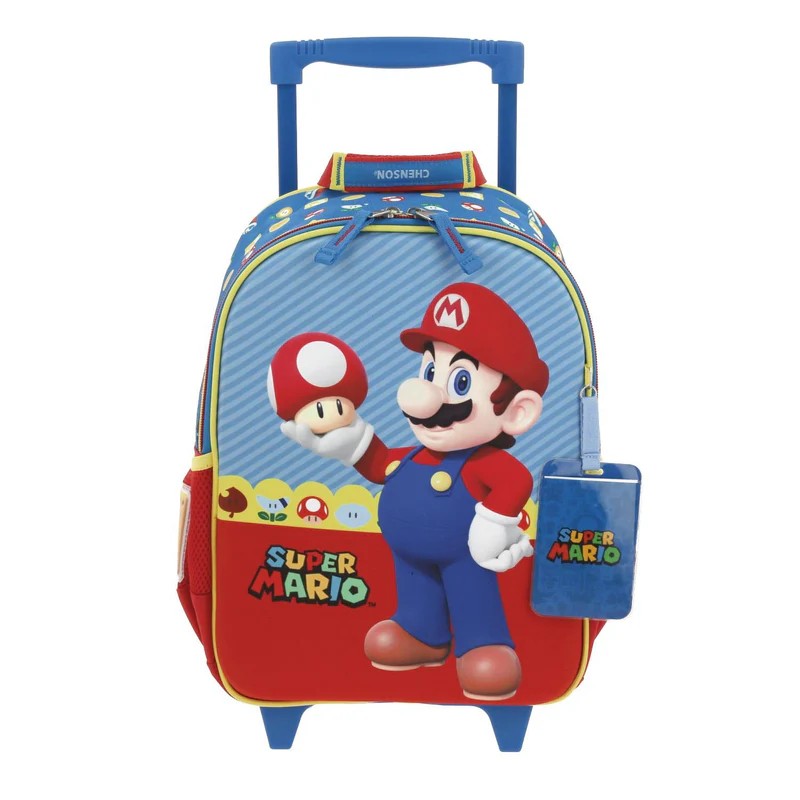 MOCHILA KINDER NIÑO RUEDAS MARIO MB65714-9MB66263-9 CHENSON