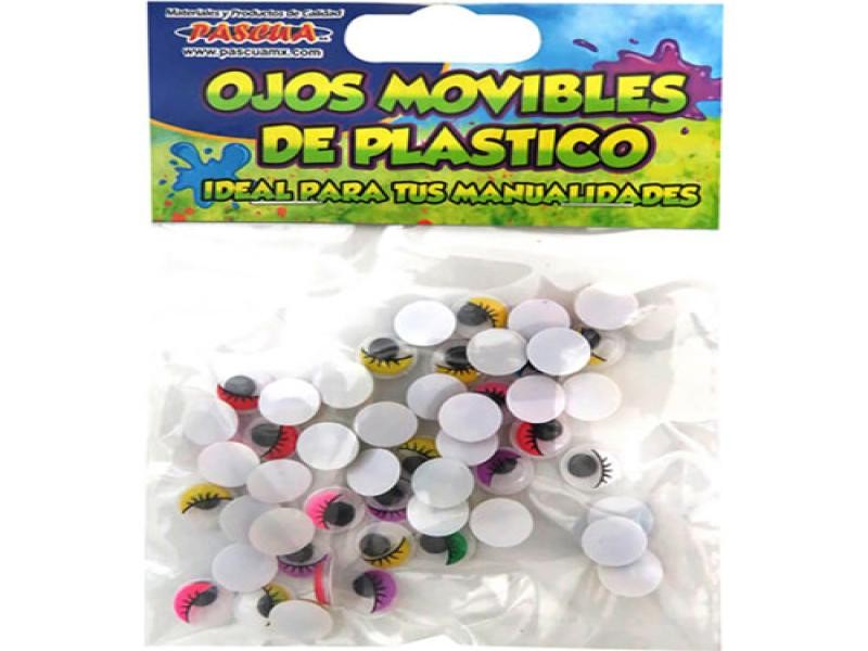OJITOS MOVIBLES COLORES 10MM PASCUA BOL.C50PZ E.20 C.500