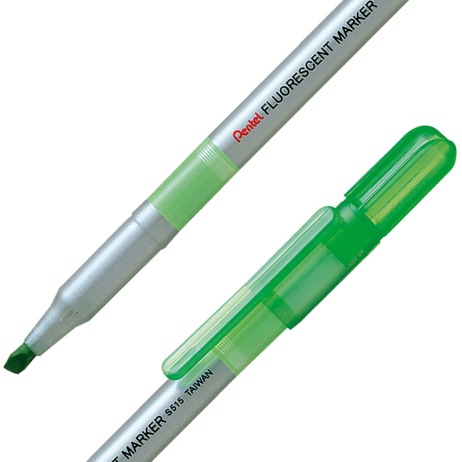 RESALTADOR DELG. S515K PENTEL VERDE E.12 C.888