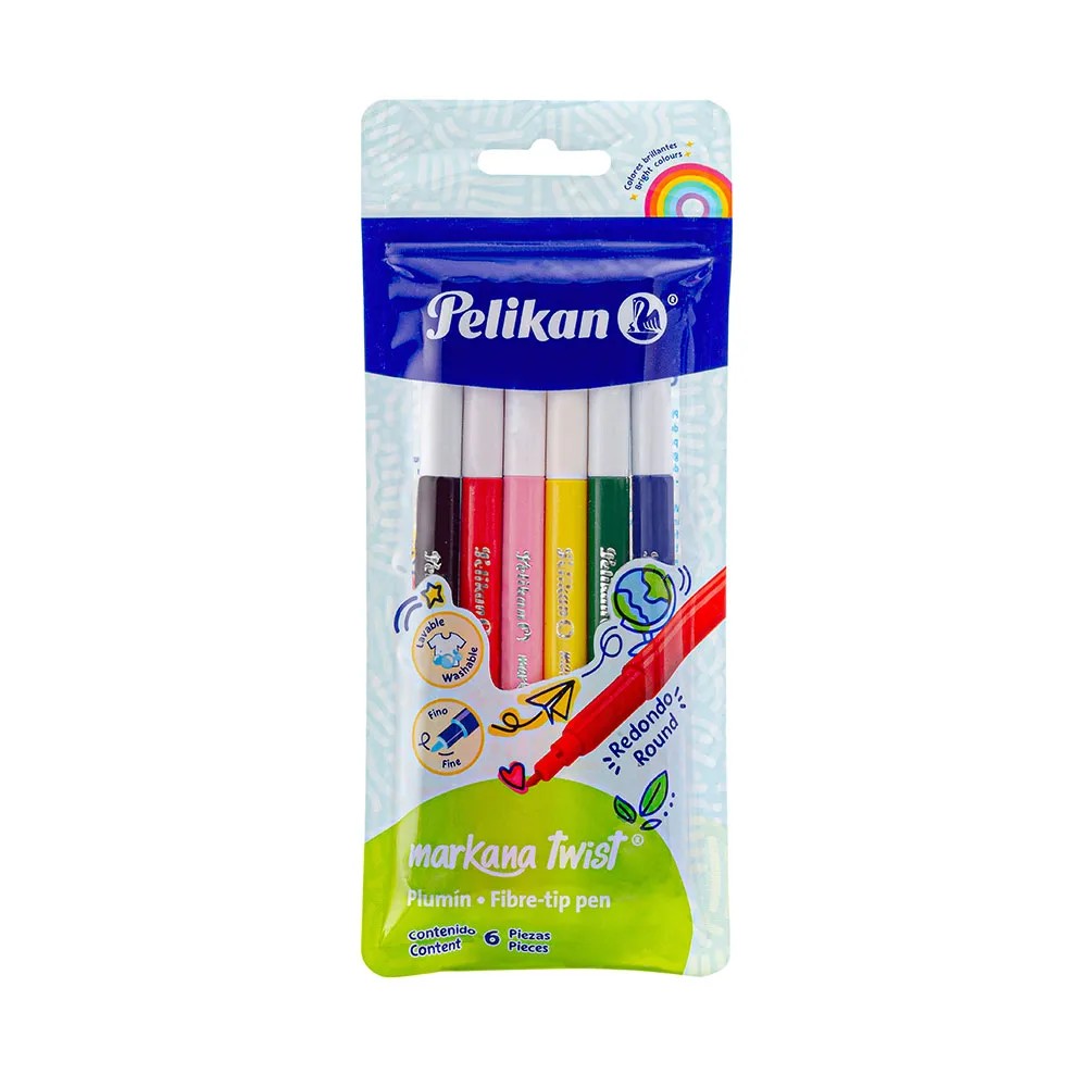 MARCADOR AGUA DELG. EST.C6 MARKANA TWIST PELIKAN C.48