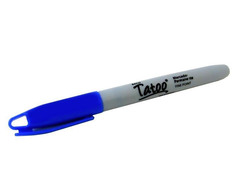 MARCADOR PERM. DELG. TATOO BACO P.F. AZUL E10 C200
