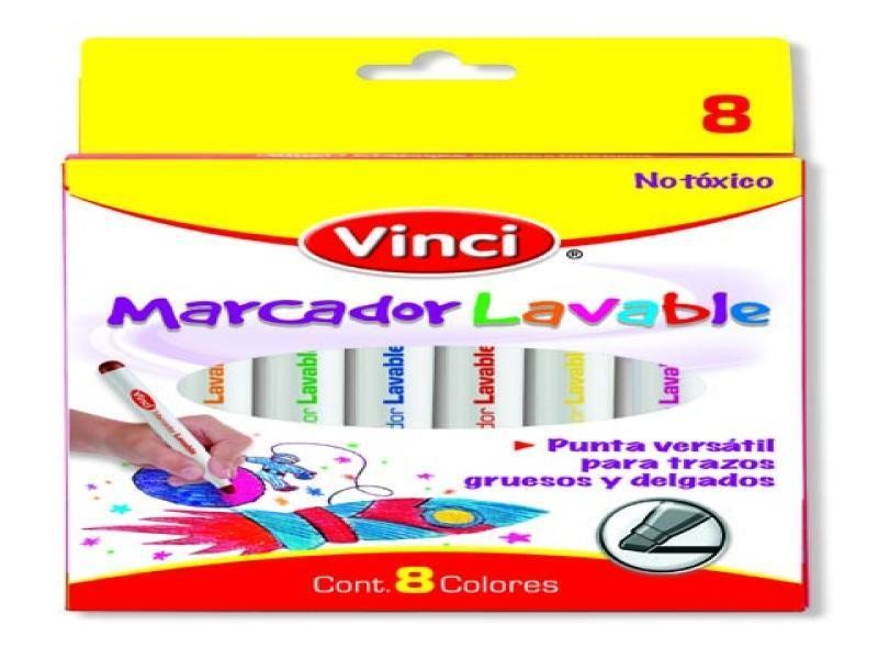 MARCADOR AGUA GRUESO EST.C8 LAVABLE VINCI E6 C36 .