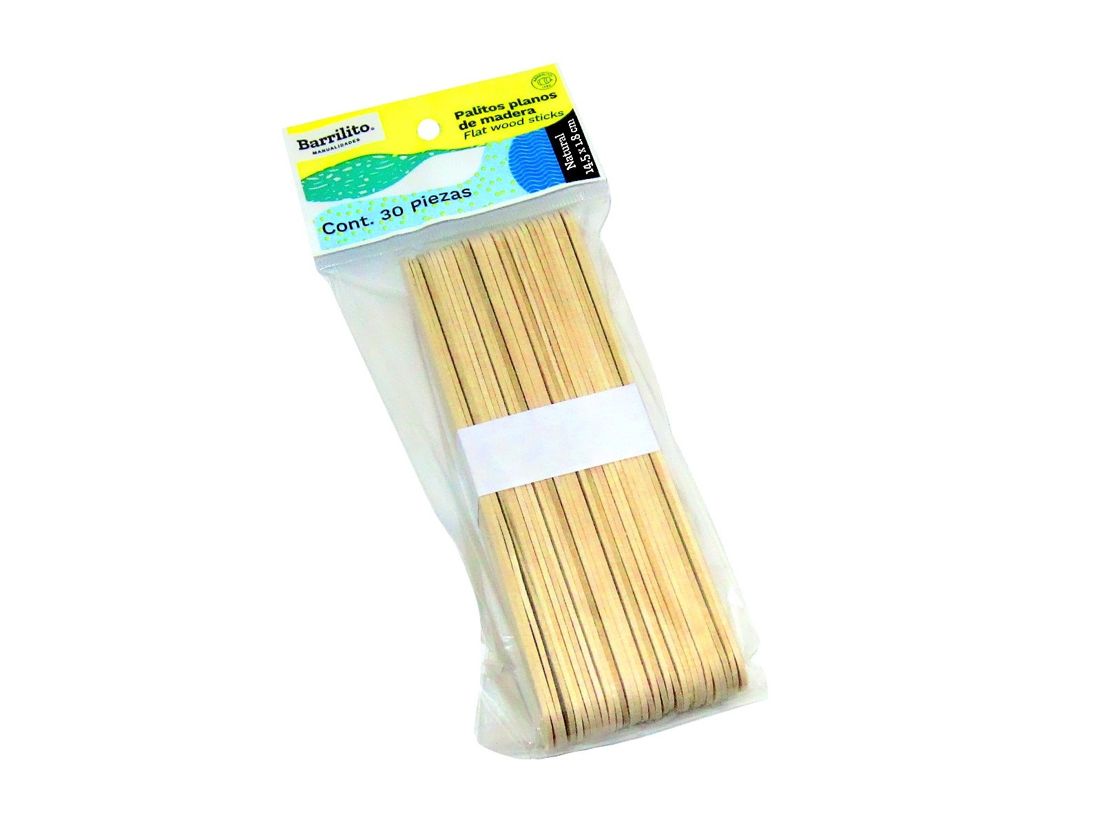 PALITOS PLANOS MAD. NAT. 145X18MM BARR PM004 BOL.C302472