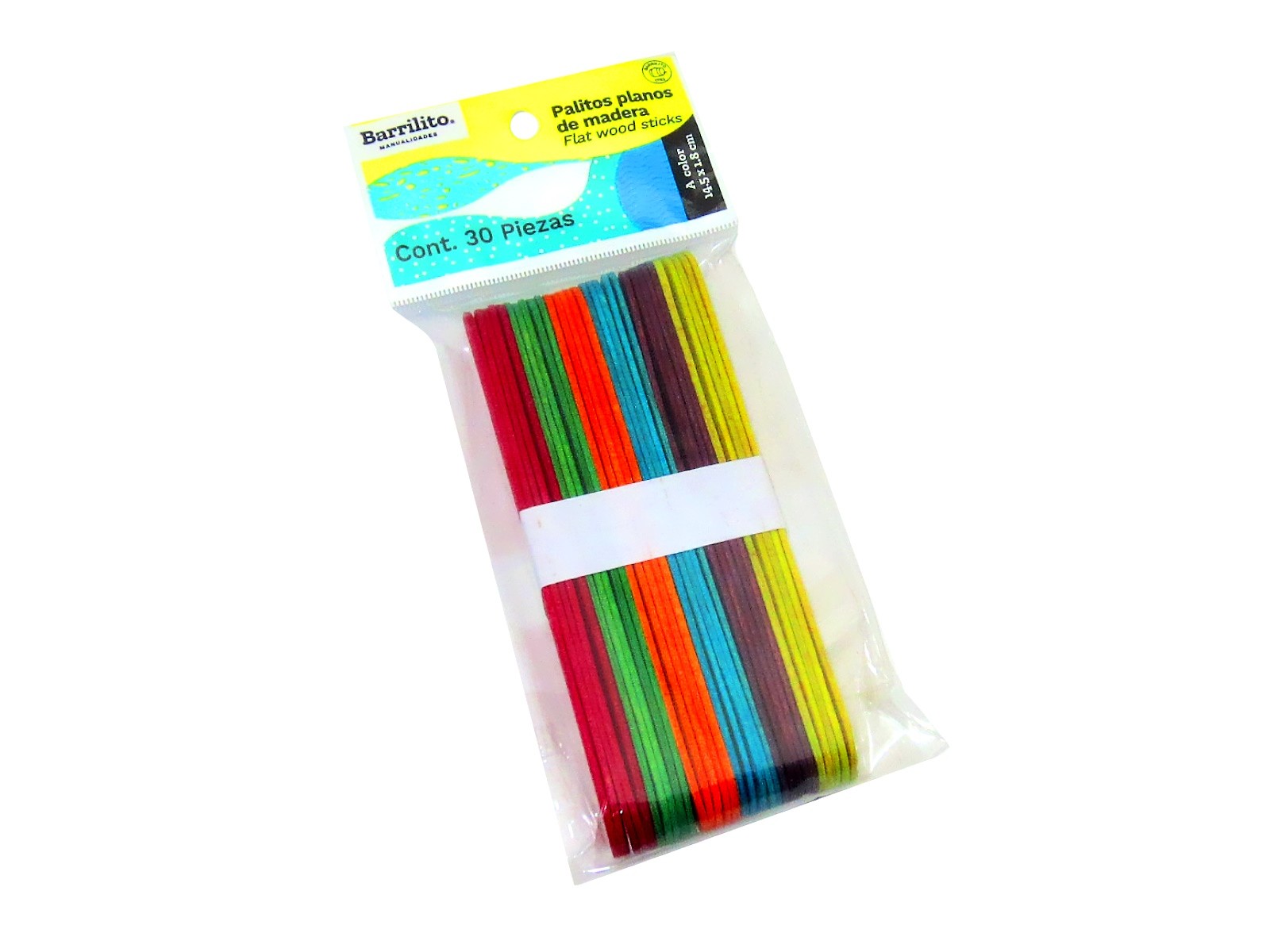 PALITOS PLANOS MAD. COL. 145X18MM BARR PM004C BOLC302472