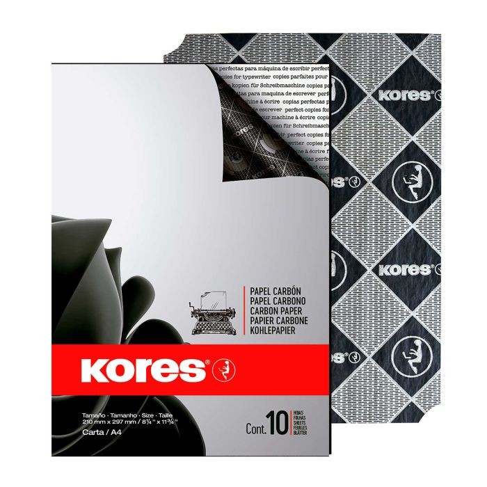 PAPEL CARBON CTA. KORES C100H. NEGRO E.10 C.50