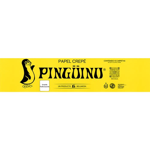 PAPEL CREPE PINGUINO AMARILLO FLUOR. E.10 C.250 43