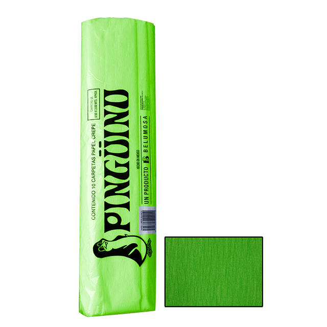 PAPEL CREPE PINGUINO VERDE LIMON E.10 C250 13