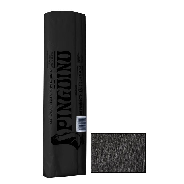 PAPEL CREPE PINGUINO NEGRO E.10 C.250 17