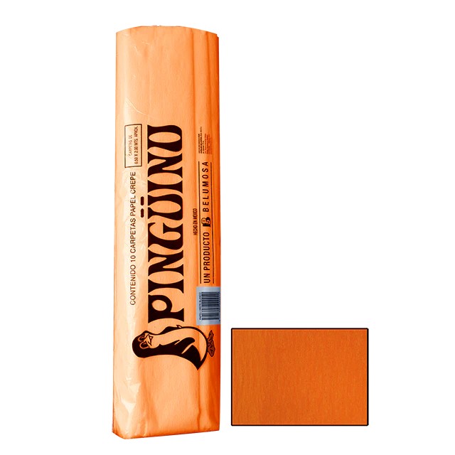 PAPEL CREPE PINGUINO NARANJA E10 C.250 4