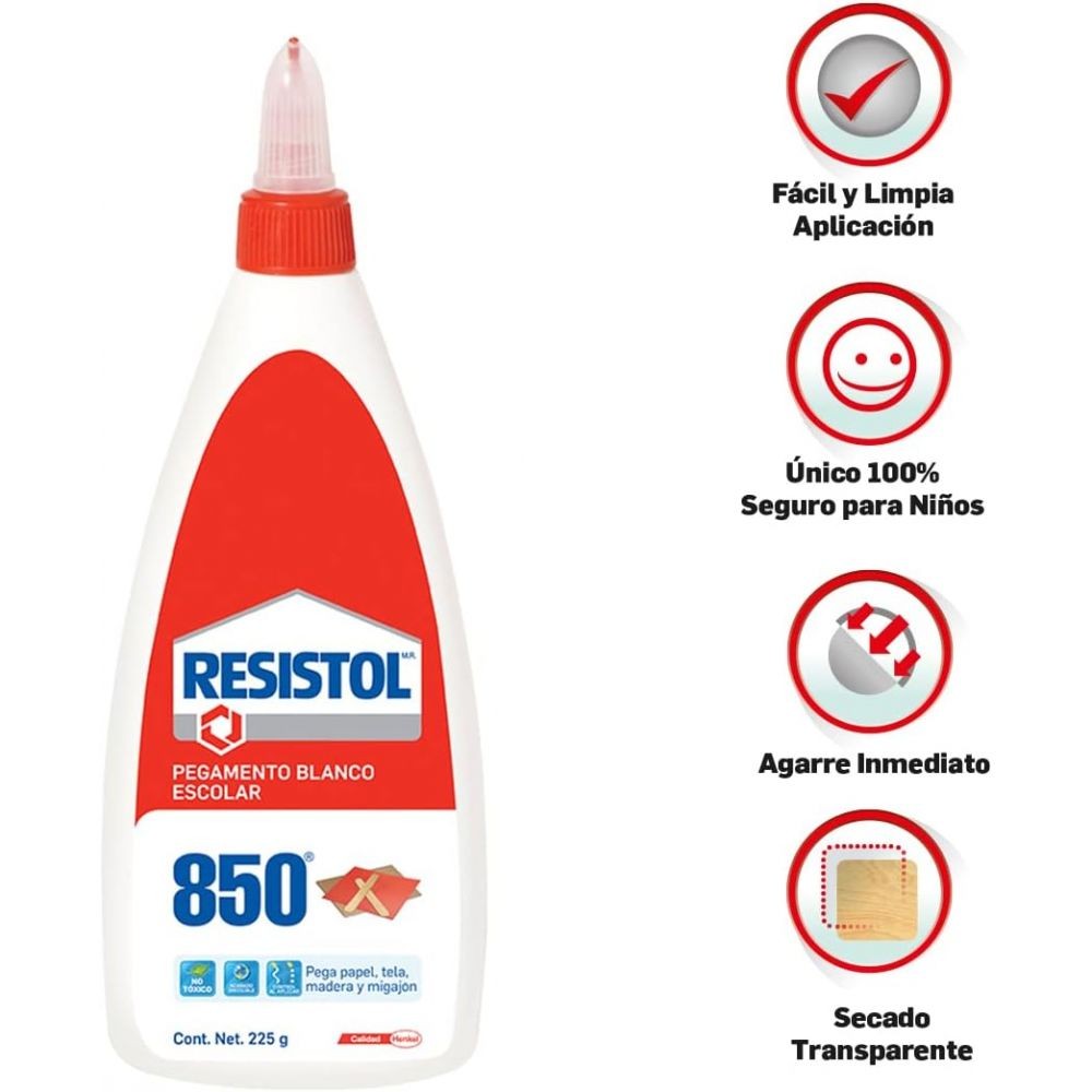 PEGAMENTO BCO. 850 RESISTOL 225G. C.48